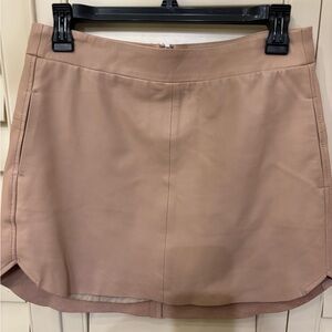 Karina Grimaldi Tan Leather Skirt